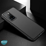 Microsonic Matte Silicone Huawei P40 Kılıf Lacivert