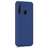 Microsonic Matte Silicone Huawei Y6P Kılıf Lacivert