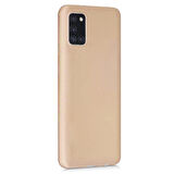 Microsonic Matte Silicone Samsung Galaxy A31 Kılıf Gold