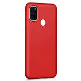 Microsonic Matte Silicone Samsung Galaxy M21 Kılıf Kırmızı