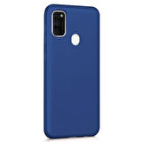 Microsonic Matte Silicone Samsung Galaxy M21 Kılıf Lacivert