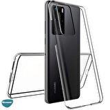 Microsonic Huawei P40 Pro Kılıf 6 tarafı tam full koruma 360 Clear Soft Şeffaf