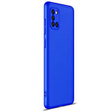 Microsonic Samsung Galaxy A31 Kılıf Double Dip 360 Protective Mavi