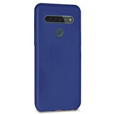 Microsonic Matte Silicone LG K51S Kılıf Lacivert