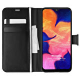 Microsonic Samsung Galaxy A10 Kılıf Delux Leather Wallet Siyah