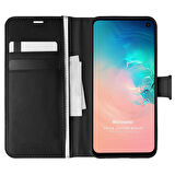 Microsonic Samsung Galaxy S10e Kılıf Delux Leather Wallet Siyah