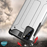 Microsonic Samsung Galaxy Note 20 Kılıf Rugged Armor Mavi