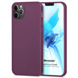 Microsonic Matte Silicone Apple iPhone 12 Pro Max Kılıf Mor