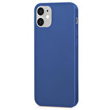 Microsonic Matte Silicone Apple iPhone 12 Mini Kılıf Lacivert