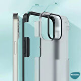 Microsonic Apple iPhone 12 Pro Max Kılıf Frosted Frame Kırmızı