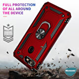 Microsonic Oppo A12 Kılıf Military Ring Holder Gold