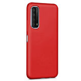 Microsonic Matte Silicone Huawei P Smart 2021 Kılıf Kırmızı