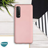 Microsonic Matte Silicone Huawei P Smart 2021 Kılıf Kırmızı