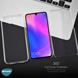 Microsonic Huawei Y8P Kılıf 6 Tarafı Tam Full Koruma 360 Clear Soft Şeffaf
