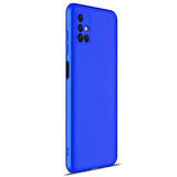 Microsonic Samsung Galaxy M51 Kılıf Double Dip 360 Protective Mavi
