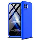 Microsonic Oppo Reno 4 Lite Kılıf Double Dip 360 Protective Mavi
