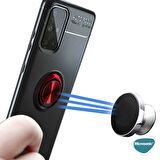 Microsonic Samsung Galaxy M31 Kılıf Kickstand Ring Holder Lacivert