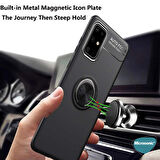 Microsonic Samsung Galaxy S20 Plus Kılıf Kickstand Ring Holder Lacivert