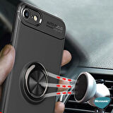 Microsonic Apple iPhone 8 Kılıf Kickstand Ring Holder Kırmızı