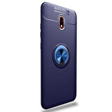 Microsonic Xiaomi Redmi 8A Kılıf Kickstand Ring Holder Lacivert