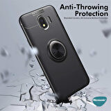 Microsonic Samsung Galaxy J4 Kılıf Kickstand Ring Holder Lacivert