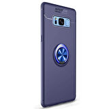 Microsonic Samsung Galaxy S8 Kılıf Kickstand Ring Holder Lacivert