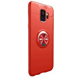 Microsonic Samsung Galaxy S9 Kılıf Kickstand Ring Holder Kırmızı