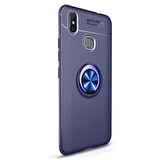 Microsonic Xiaomi Mi Max 3 Kılıf Kickstand Ring Holder Lacivert