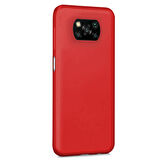 Microsonic Matte Silicone Xiaomi Poco X3 NFC Kılıf Kırmızı