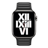 Microsonic Apple Watch Series 4 40mm Kordon Leather Link Band Siyah