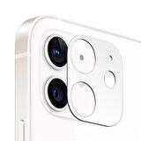 Microsonic Apple Uyumlu iPhone 12 Kamera Lens Koruma Camı V2 Beyaz