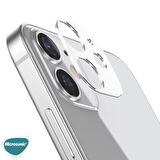 Microsonic Apple Uyumlu iPhone 12 Kamera Lens Koruma Camı V2 Beyaz