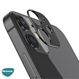 Microsonic Apple Uyumlu iPhone 12 Kamera Lens Koruma Camı V2 Siyah