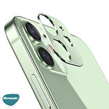 Microsonic Apple Uyumlu iPhone 12 Kamera Lens Koruma Camı V2 Yeşil