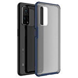 Microsonic Xiaomi Mi 10T Kılıf Frosted Frame Lacivert