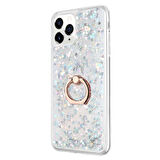 Microsonic Apple iPhone 11 Pro Kılıf Glitter Liquid Holder Gümüş
