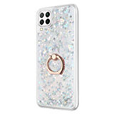 Microsonic Huawei P40 Lite Kılıf Glitter Liquid Holder Gümüş