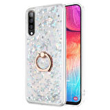 Microsonic Samsung Galaxy A50 Kılıf Glitter Liquid Holder Gümüş