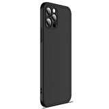 Microsonic Apple iPhone 12 Pro Kılıf Double Dip 360 Protective Siyah