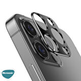 Microsonic Apple Uyumlu iPhone 12 Pro Kamera Lens Koruma Camı V2 Siyah