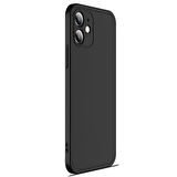 Microsonic Apple iPhone 12 Mini Kılıf Double Dip 360 Protective Siyah