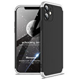 Microsonic Apple iPhone 12 Mini Kılıf Double Dip 360 Protective Siyah Gri