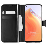 Microsonic Xiaomi Mi 10T Kılıf Delux Leather Wallet Siyah