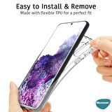 Microsonic Samsung Galaxy S21 Kılıf Transparent Soft Beyaz