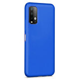 Microsonic Matte Silicone Xiaomi Redmi Note 9 4G Kılıf Mavi