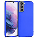 Microsonic Matte Silicone Samsung Galaxy S21 Kılıf Mavi