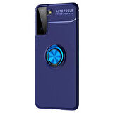 Microsonic Samsung Galaxy S21 Plus Kılıf Kickstand Ring Holder Lacivert