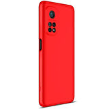 Microsonic Xiaomi Mi 10T Pro Kılıf Double Dip 360 Protective Kırmızı