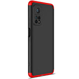 Microsonic Xiaomi Mi 10T Pro Kılıf Double Dip 360 Protective Siyah Kırmızı