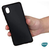 Microsonic Matte Silicone Samsung Galaxy A01 Core Kılıf Siyah